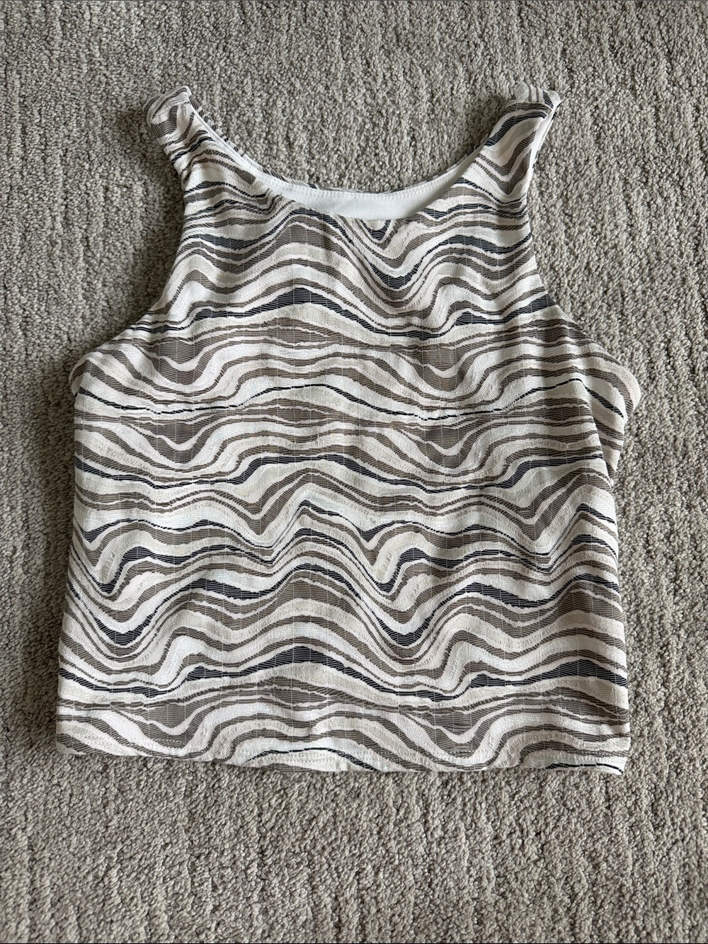 Nike Neutral Zebra-Print Sports Bra Top